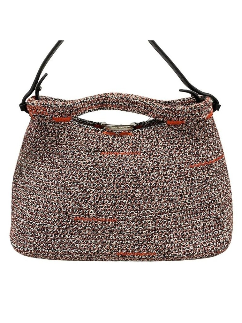 ★SOLD★ Balenciaga Handbag White Black Orange Leather X - Picture 3 of 15